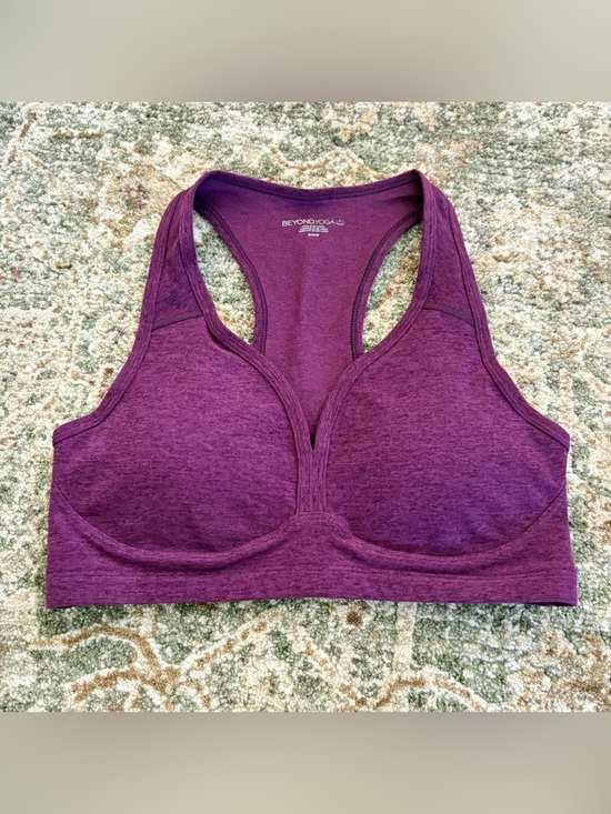 Beyond Yoga Other - Beyond Yoga Spacedye Lift Your Spirits Bra Small Removable Cups Pink Purple